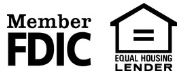 Member FDIC Equal Housing Lender